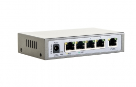 8level Switch PoE FEPS-1504 802.3af 65W 4 x FE PoE 1 x uplink 5 portowy 10/100Mbps
